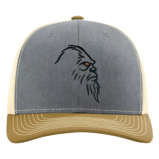 Premium Trucker Hat 112, 115 Series Amber Gold-Embroidered Logo Head