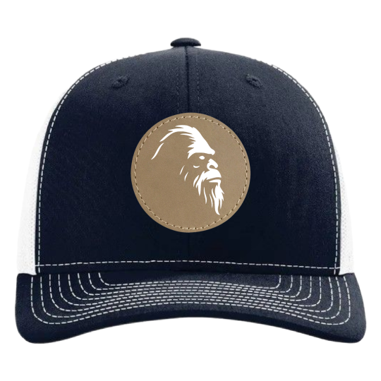 Premium Trucker Hat 112, 115 Series-Navy/White Leather Patch