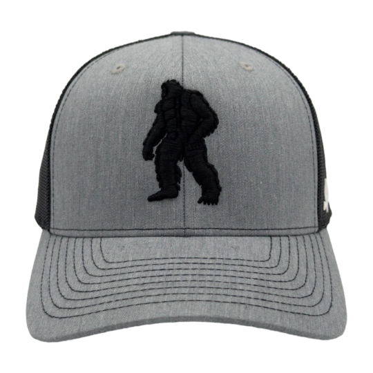 Premium Trucker Hat 112, 115 Series-Silver/Black Embroidered Silhouette