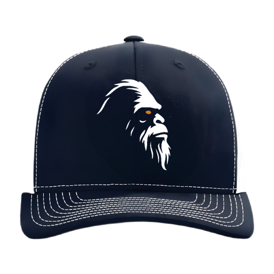 Premium Trucker Hat R 112, 115 Series Navy White Logo