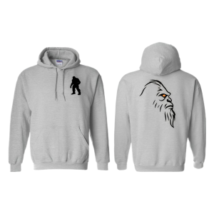 Premium Grey Hoodie Blk Sil Front/Head Logo Back