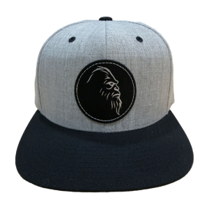 Premium Flat Bill Series 80/20 Wool Blend Black Gray Patch