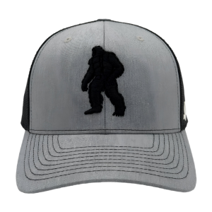 Premium Trucker Hat 112, 115 Series-Silver/Black Embroidered Silhouette