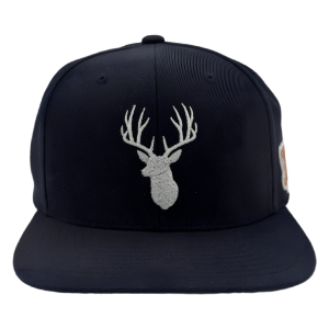 Premium Flat Bill Series 80/20 Wool Navy Blend Embroidery