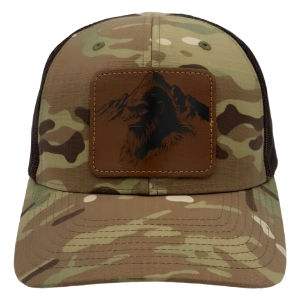 Premium Trucker 112S Gr Camo Genuine Leather Sq Patch