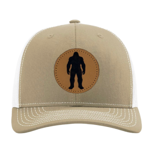 Premium Trucker Hat Beige Leather Patch 112 Series