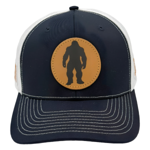 Premium Trucker Hat 112 S Navy Genuine Leather Sil