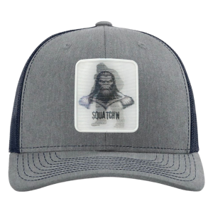 Premium Trucker Hat 112,115 Series Heather Grey Black Hologram